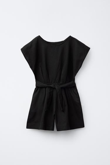 Zara POOLLINANE LIPSUGA PÜKSTÜKK - Must