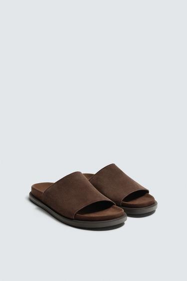 КОЖАНЫЕ САНДАЛИИ — ЧЕРЕПИЧНЫЙ от Zara