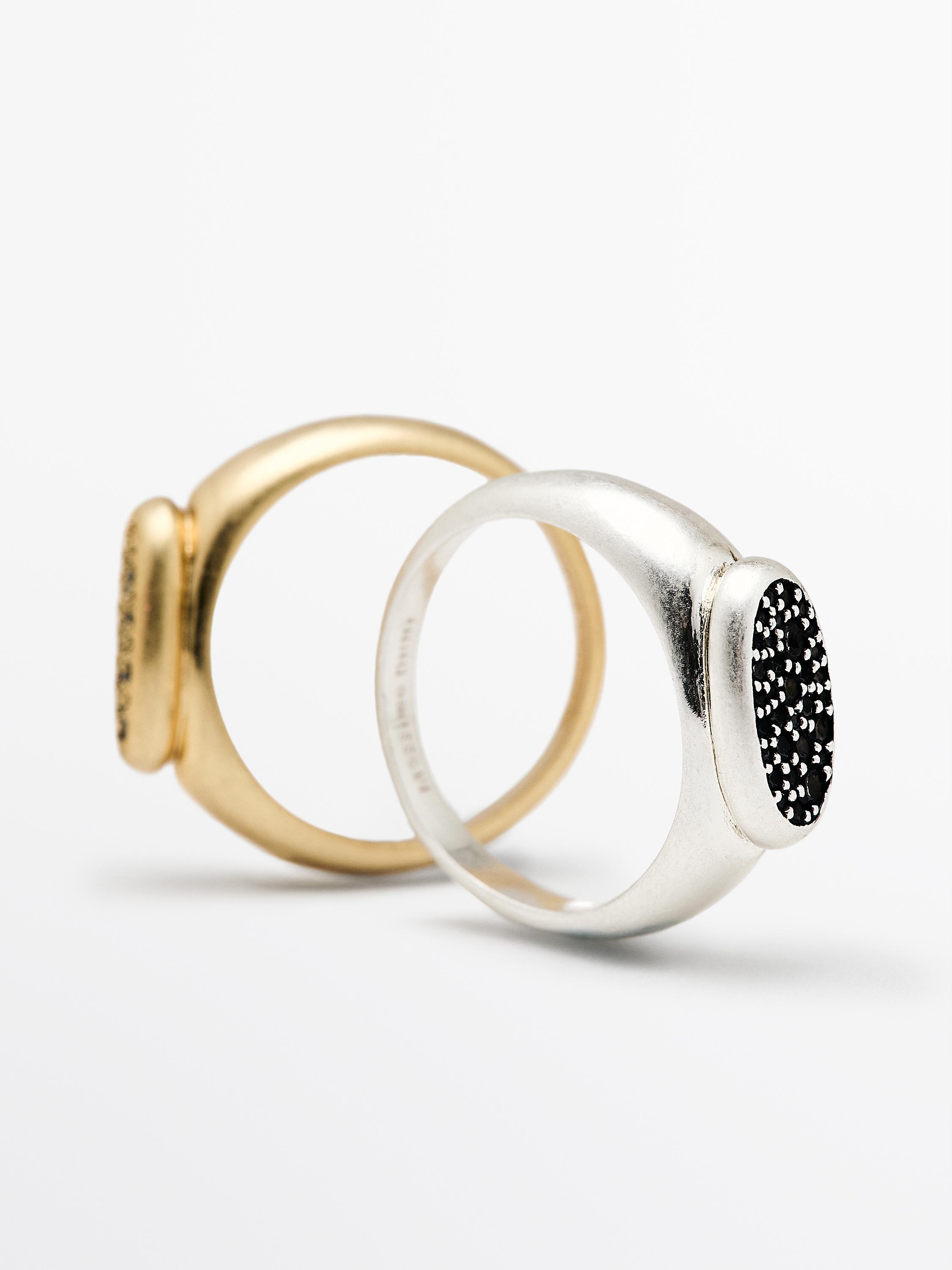 Lot de bagues brillantes
