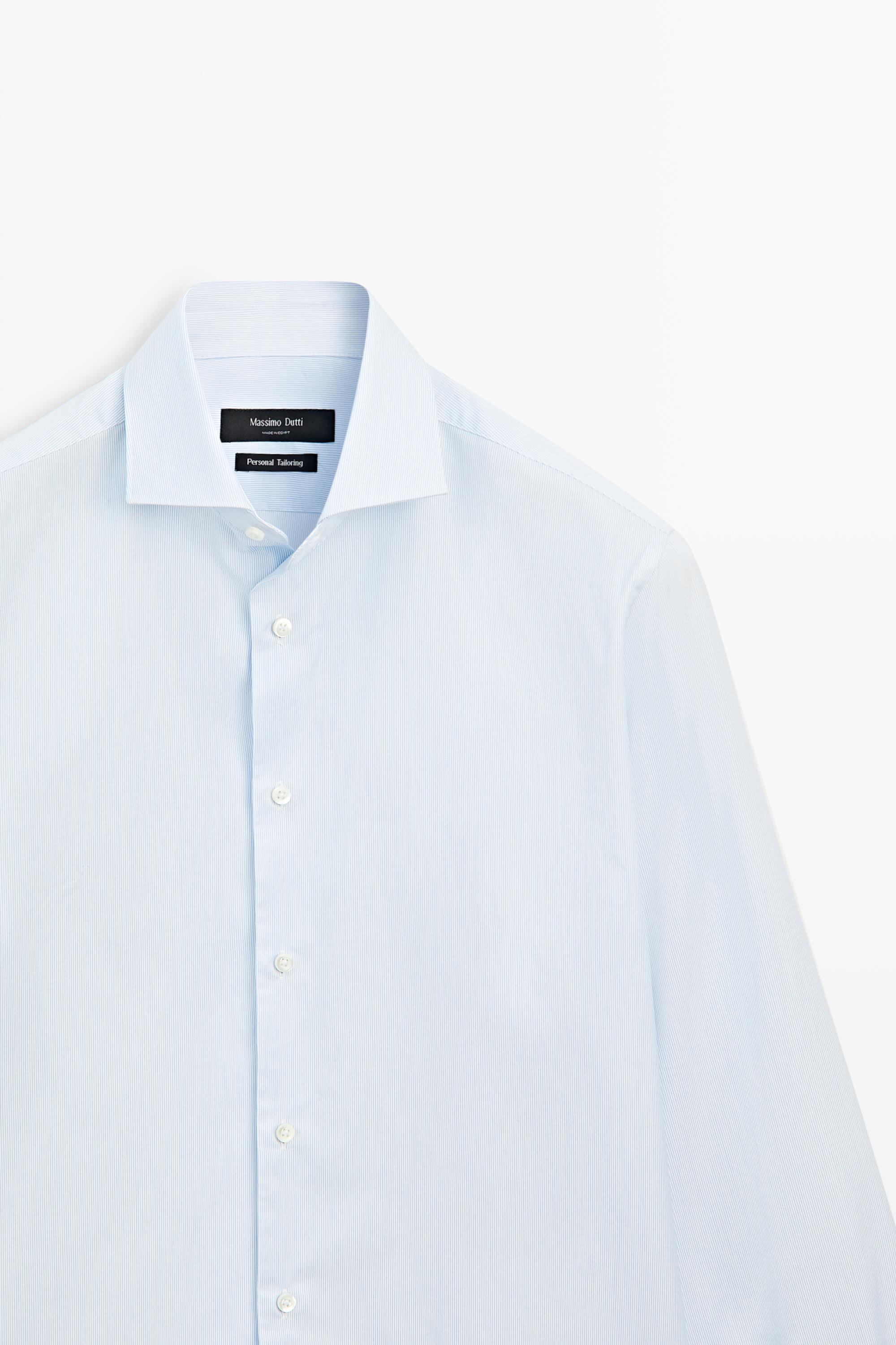 100% cotton striped shirt — White
