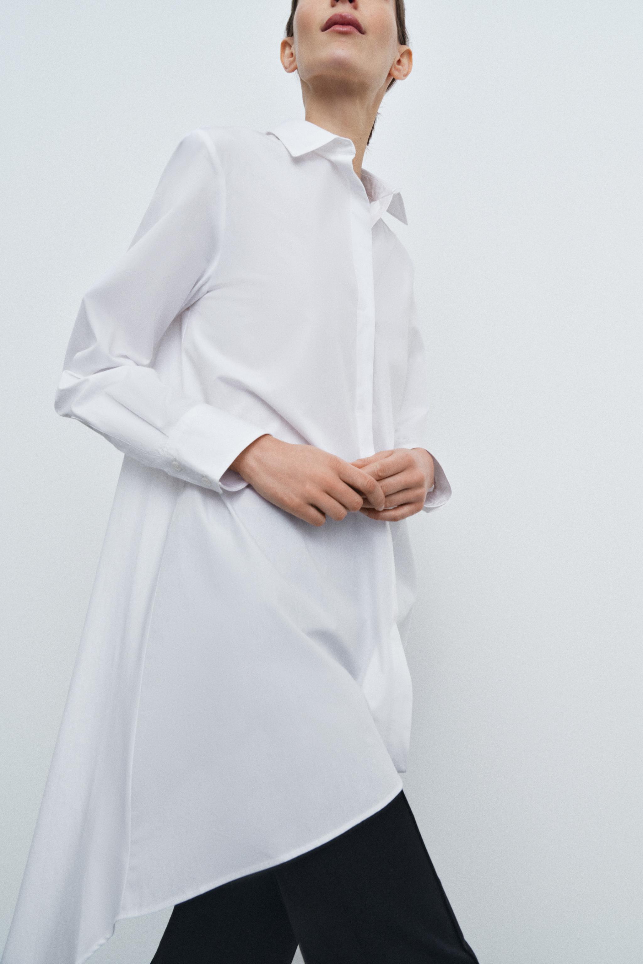 ZW COLLECTION ASYMMETRIC POPLIN SHIRT