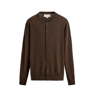 LINEN/COTTON CARDIGAN - Brown by Zara