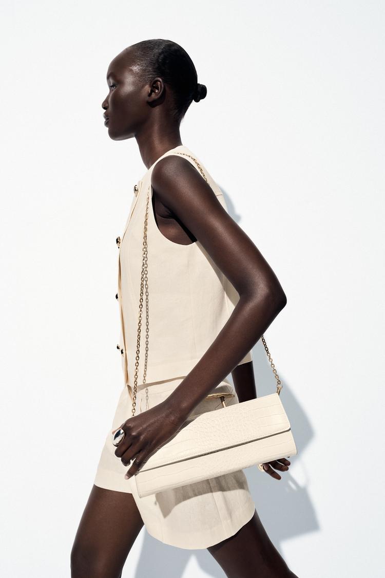 BORSA RILIEVO bianco ZARA Italia Italy