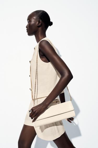 METAL HANDLE OBLONG BAG - white by Zara - Image 0