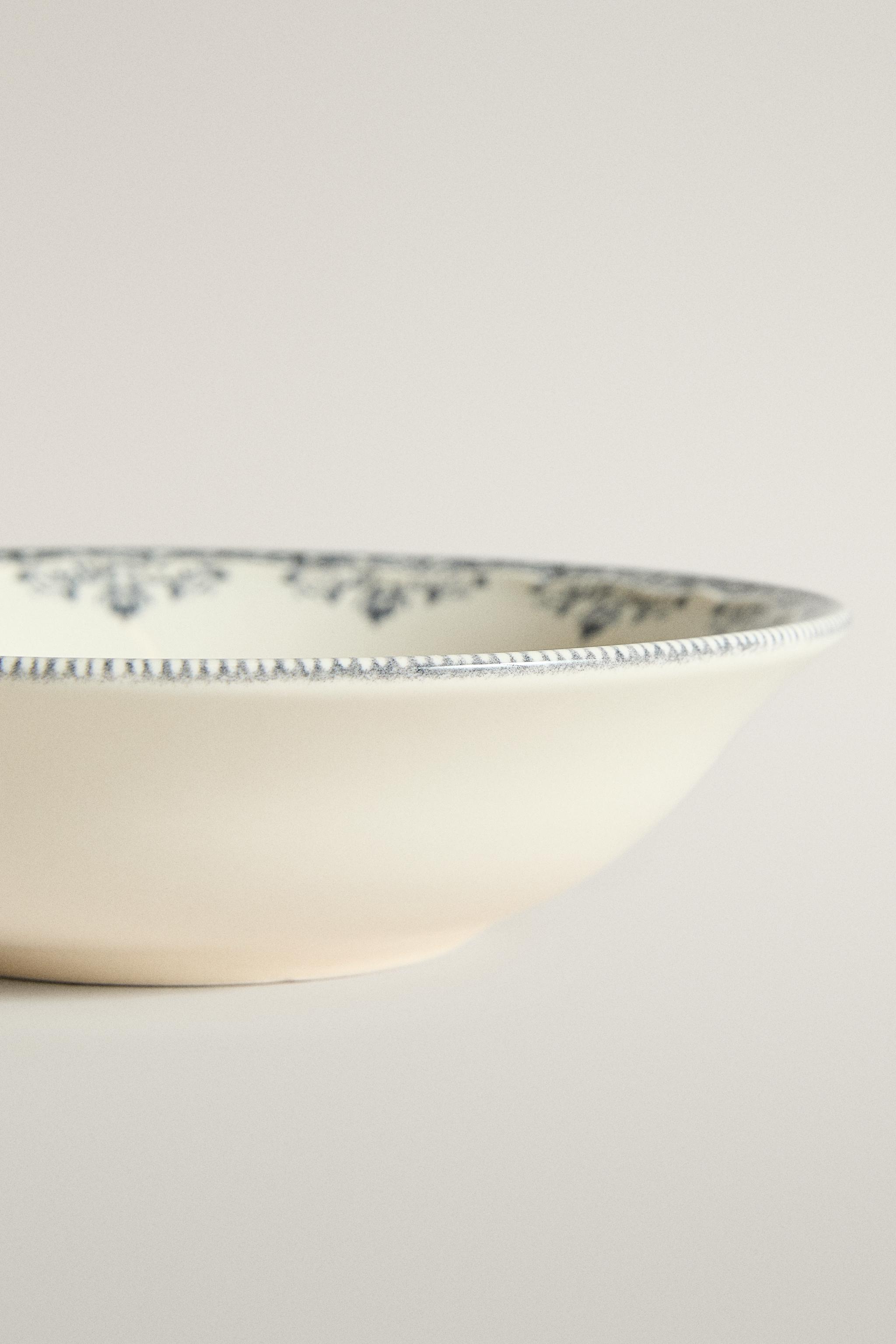 POSITIONED PRINT DESSERT BOWL