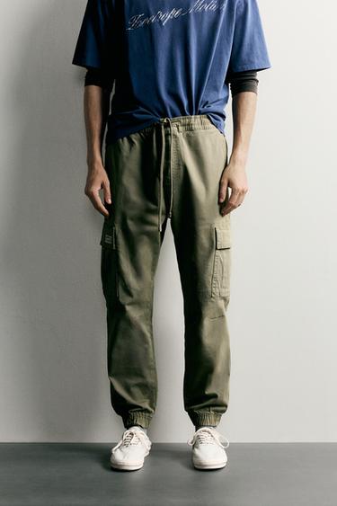 Zara SLIM FIT KARGO PANTALONE – Kaki