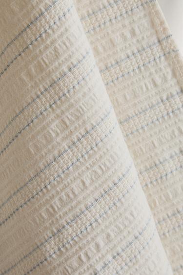 WAFFLE-KNIT TEA TOWEL - Blue by Zara - Image 2