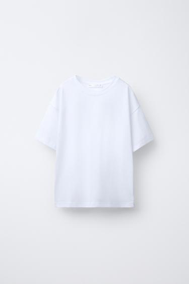 CAMISETA LISA BÁSICA - Blanco de Zara