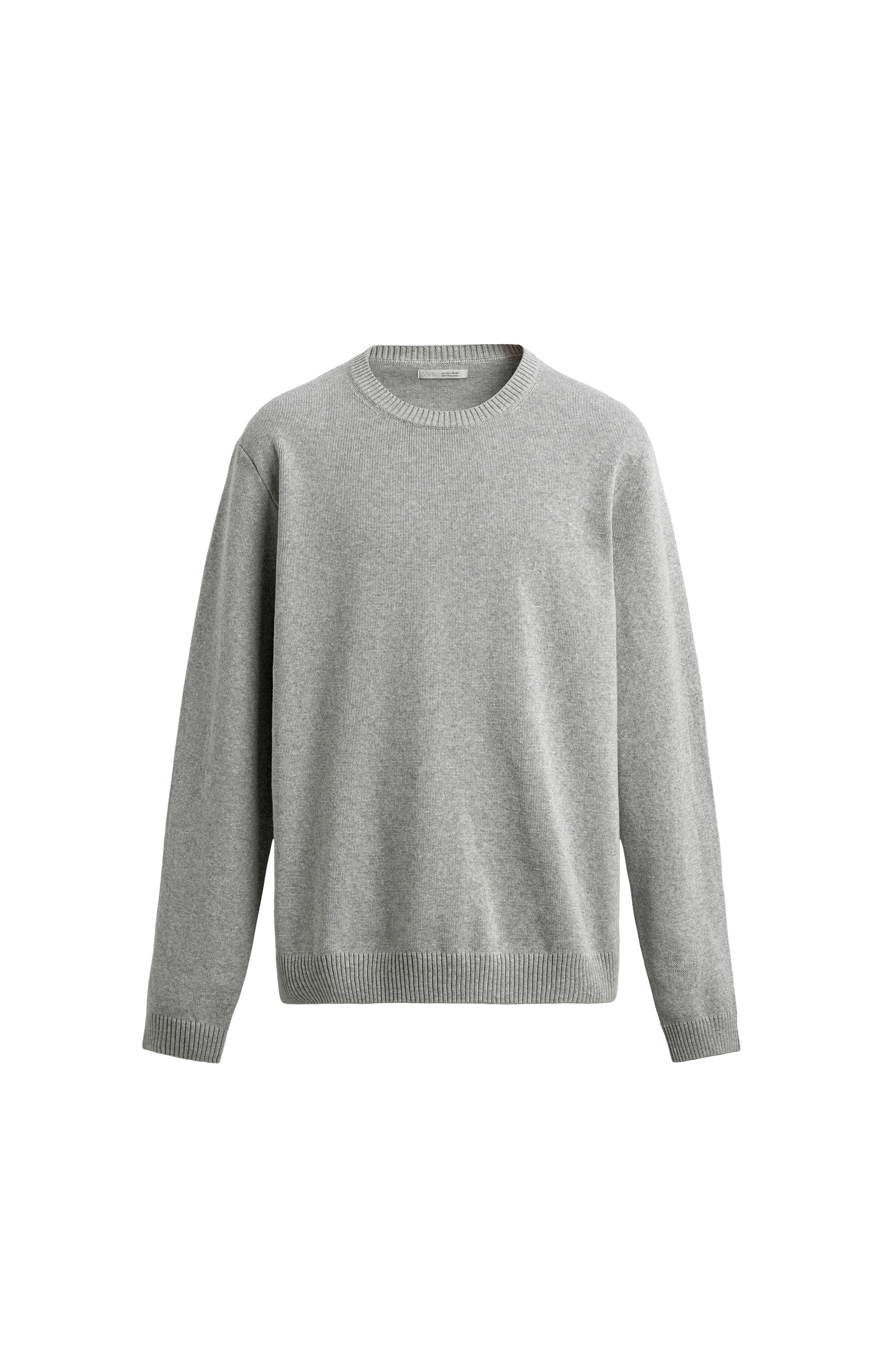 テクスチャー入りコットンセーター - ネイビーブルー | ZARA Japan / 日本