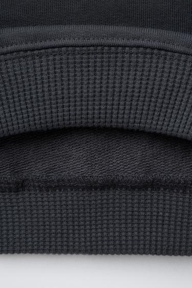 WAFFLE-DETAIL SWEATSHIRT - Dark anthracite by Zara