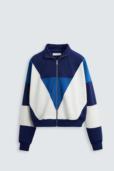 RETRO FOOTBALL JACKET - Blue by Zara
