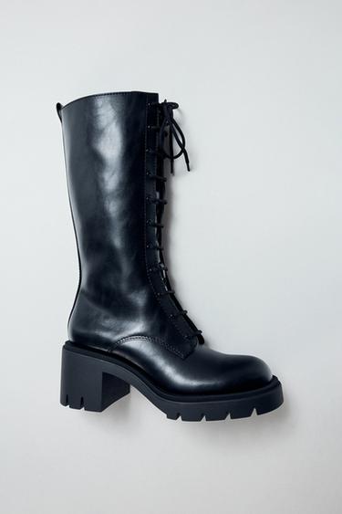 BOTA CORDONES - Negro de Zara