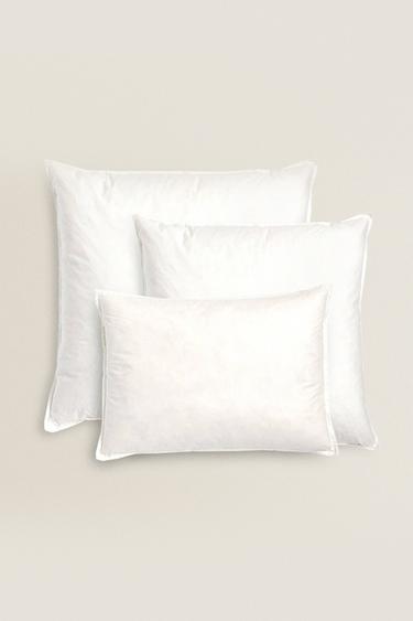 FEATHER CUSHION FILLING COTTON COVER - White by Zara
