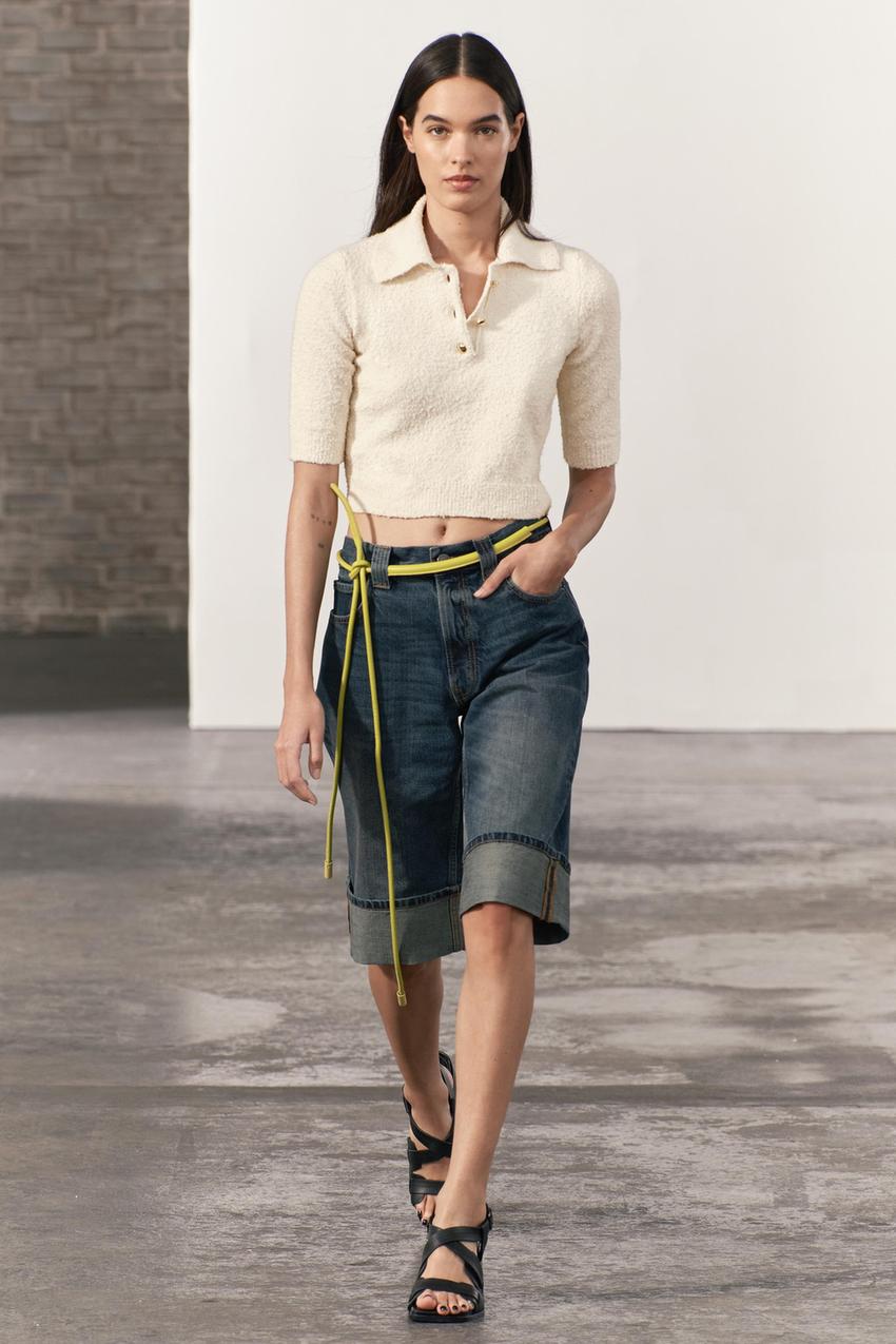 Imagen 4 de PANTALÓN DENIM METALIZADO de Zara  Metallic jeans, Clothes for  women, Online womens clothing