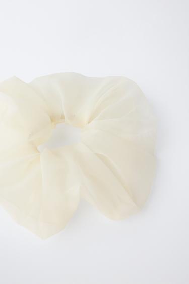ORGANZA ELASTIC HAIR TIE — White 2