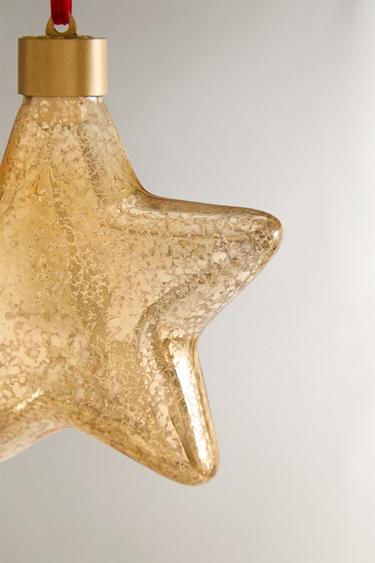 STAR LED LIGHT-UP CHRISTMAS TREE DECORATION - Golden by Zara - Image 2