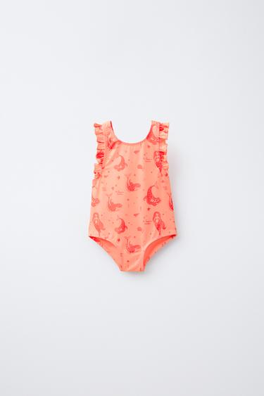 2-6 AÑOS/ BAÑADOR SIRENAS VOLANTES - Naranja flúor de Zara