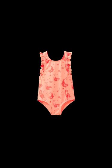 2-6 YEARS/ MERMAID RUFFLE SWIMSUIT - Neon orange by Zara - Image 0