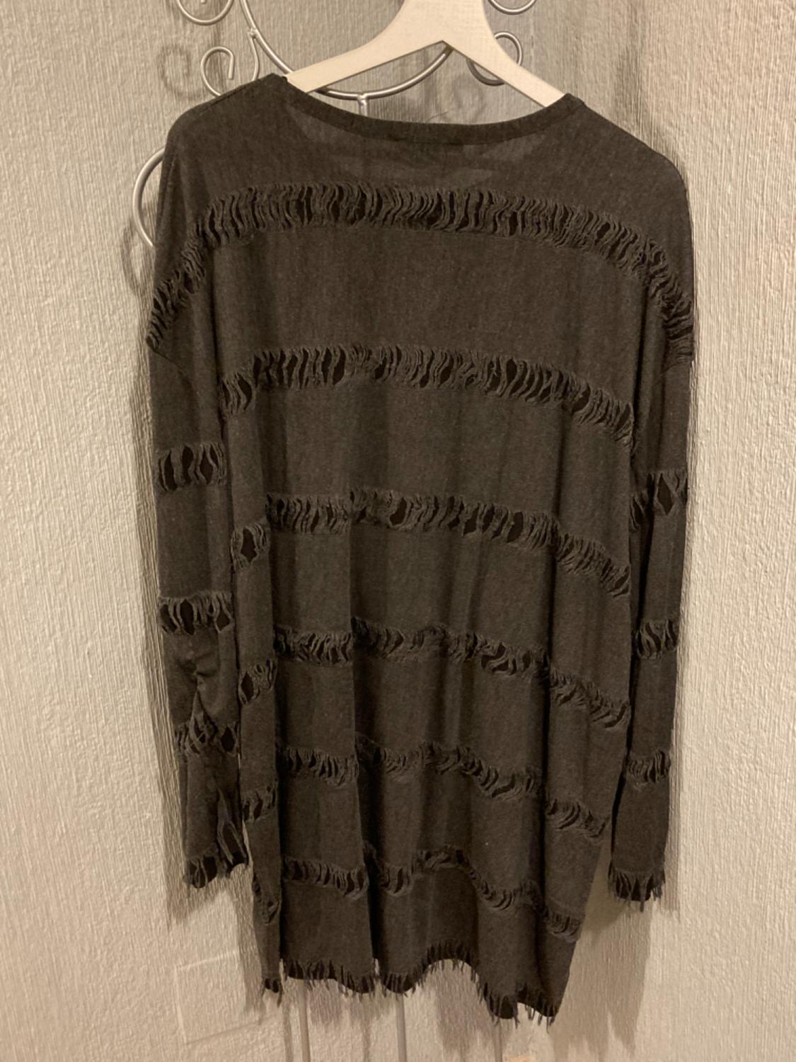 OVERSIZED DRESS WITH STRIPED FRINGE - Image 2