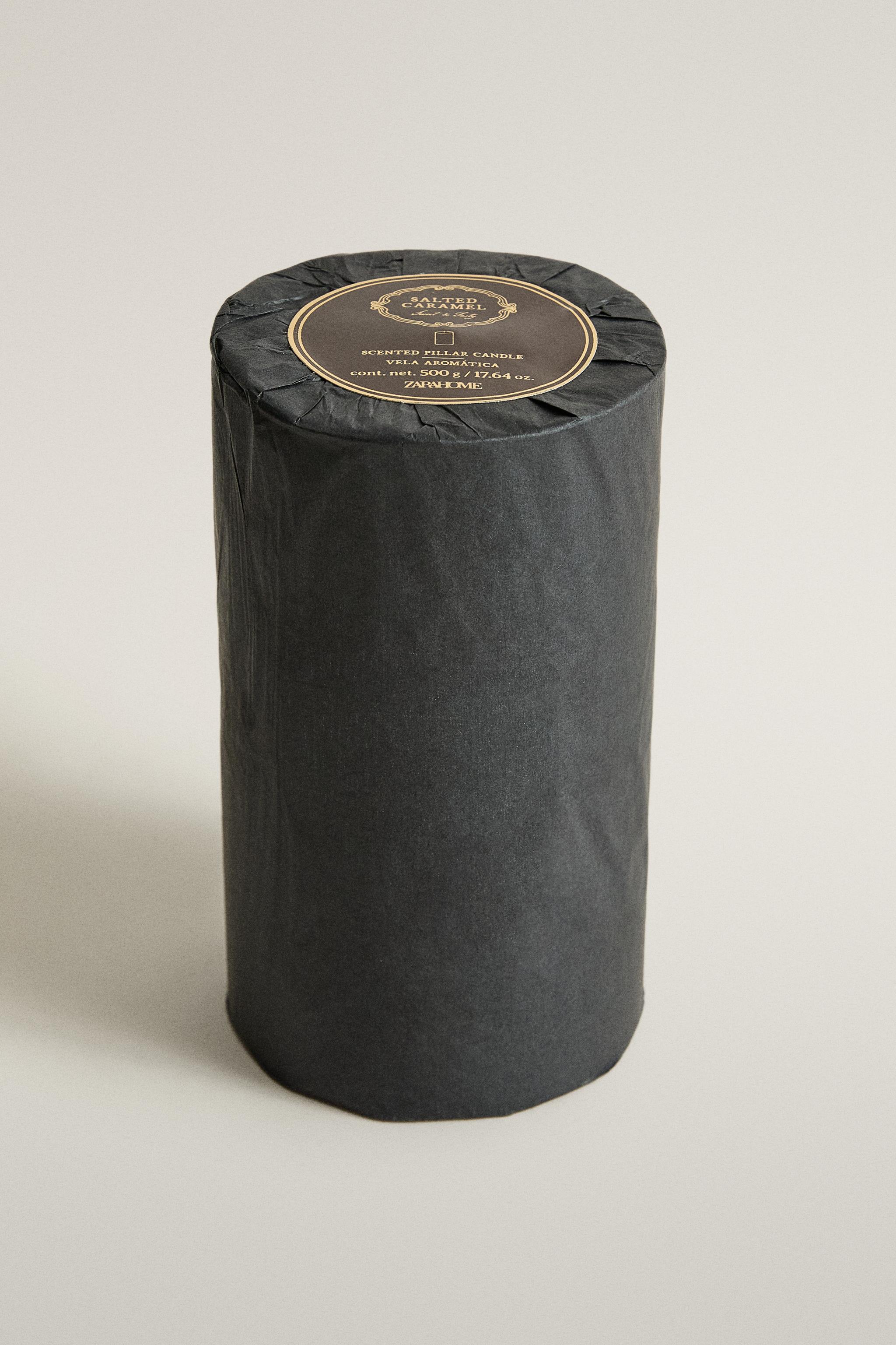 (500 G) CYLINDRICAL SALTED CARAMEL SCENTED CANDLE