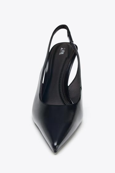 Zara SLINGBACK WEDGE HEELS - Black