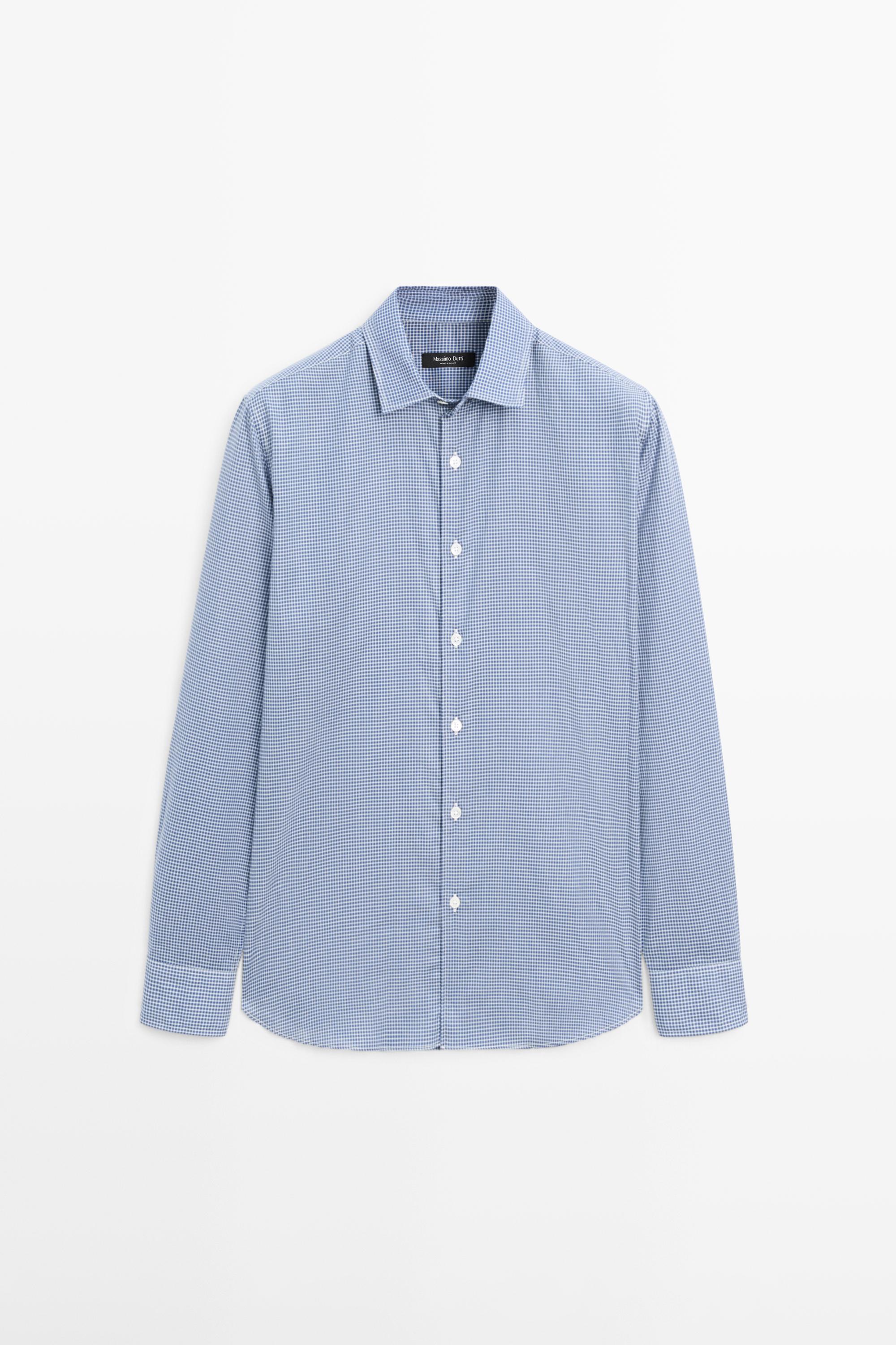 Chemise à carreaux regular fit 100 % coton