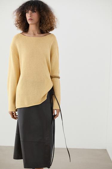 Jersey 100% algodón mercerizado - Dorado de Zara