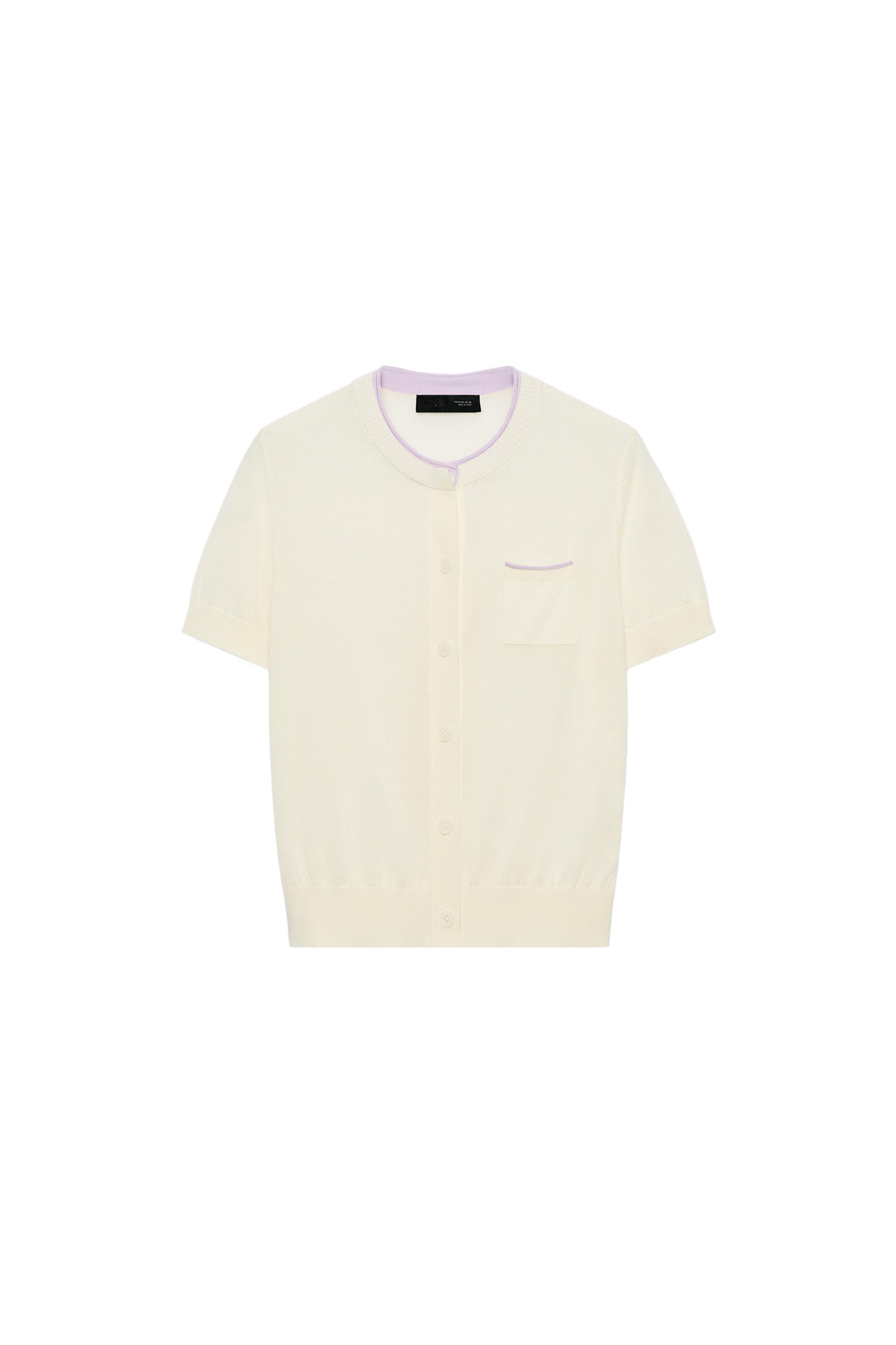 ダブルエフェクトニットジャケット - バター | ZARA Japan / 日本