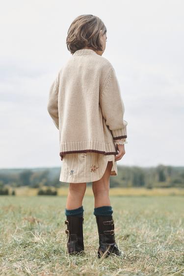 CARDIGAN EN MAILLE 100% LAINE ÉDITION LIMITÉE - Beige de Zara - Image 2