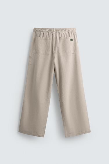 PANTALON COUPE DÉCONTRACTÉE RAYURES - rayures de Zara - Image 7