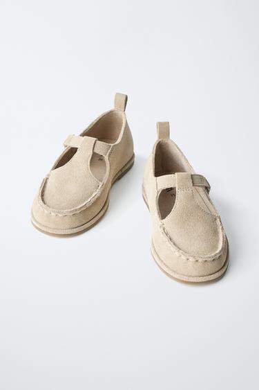 CHAUSSURES EN CUIR - Blanc écru de Zara - Image 2