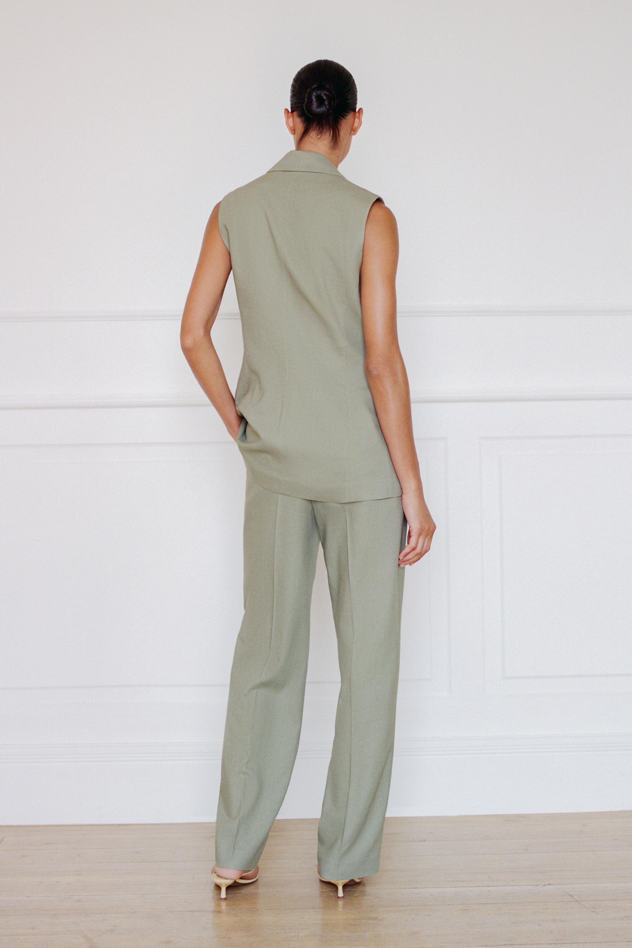 STRAIGHT LEG LINEN PANTS