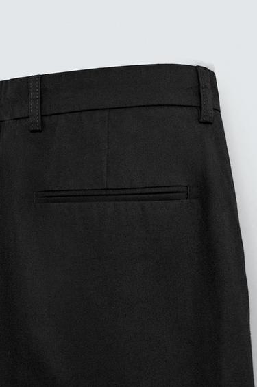 PANTALON COUPE LARGE PLIS - Noir de Zara - Image 9