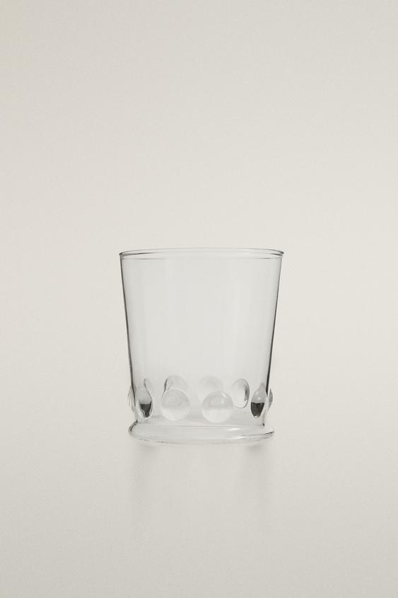 RAISED DOTS BOROSILICATE GLASS TUMBLER - Transparent by Zara - Image 0