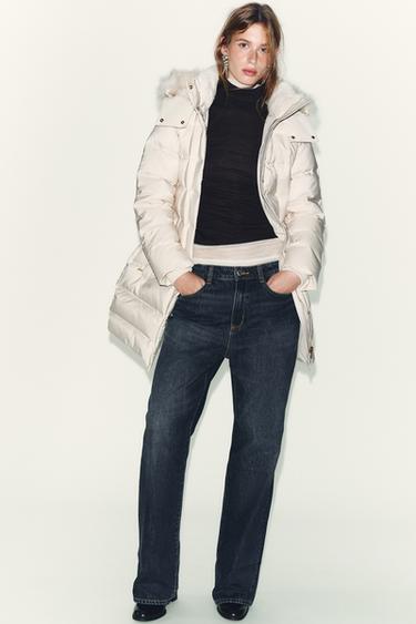 PLUMÍFERO CAPUCHA WATER REPELLENT WINDPROOF - Crudo de Zara