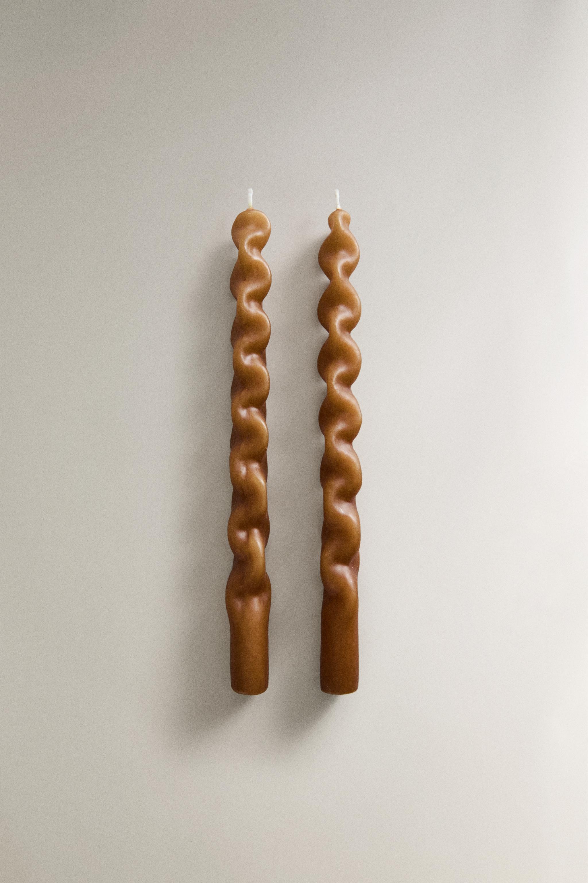 PACK BOUGIES DÉCORATIVES SCULPTURALES (PACK DE 2)