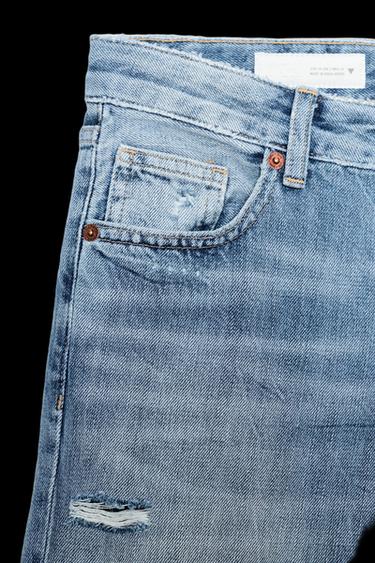 JEANS TRF WIDE LEG MIT NIEDRIGEM BUND - Blau von Zara