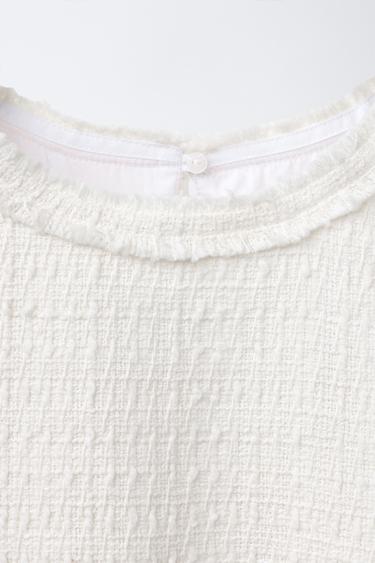 PLAIN SHIRT WITH CONTRAST VEST AND BOWS - Ecru by Zara - Image 2