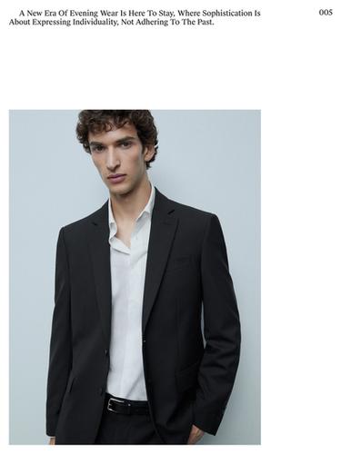 Veste de costume en laine - Noir de Zara