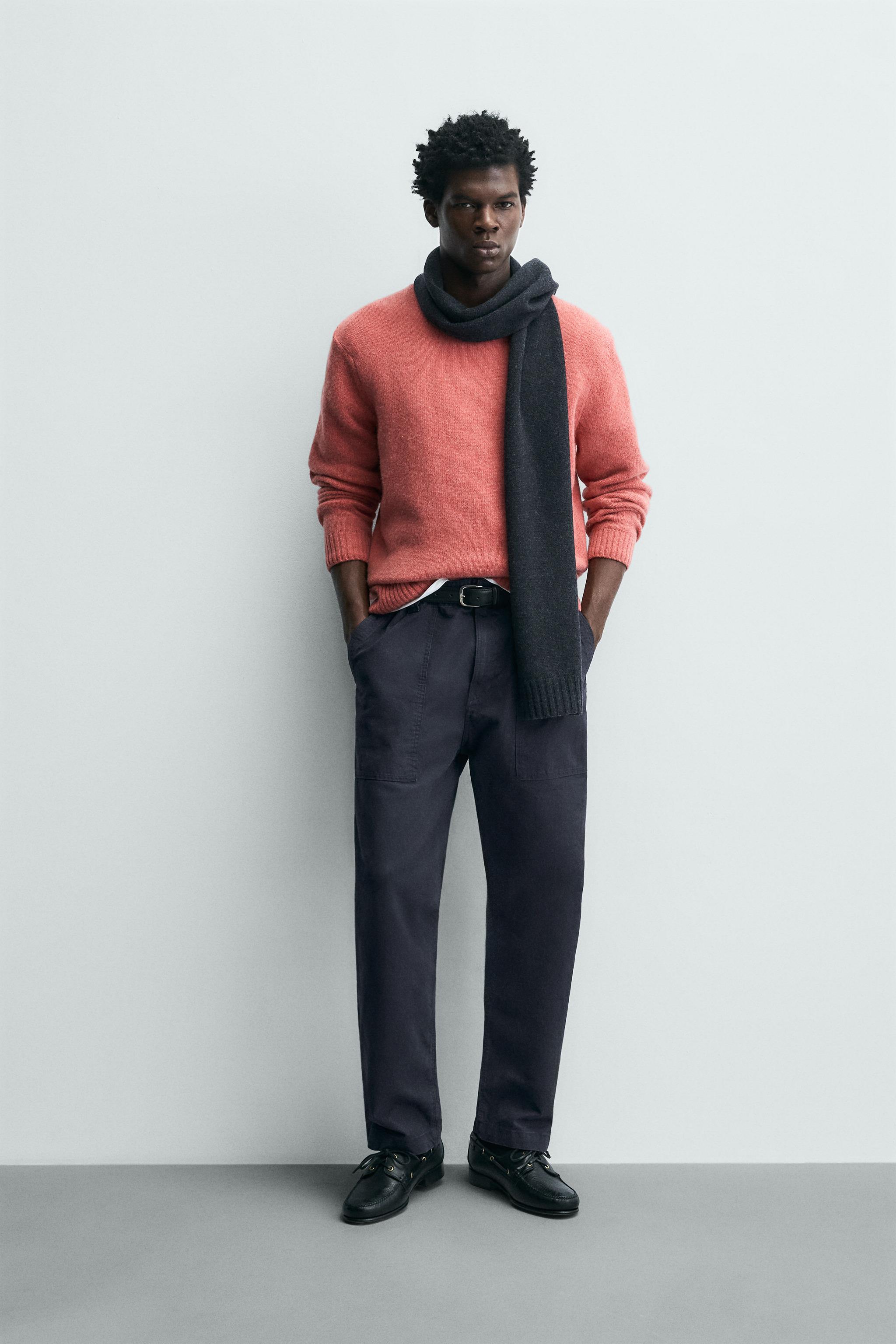 WOOL BLEND JUMPER - Dark coral | ZARA United States