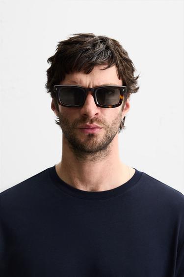 Zara RECTANGULAR SUNGLASSES - Tortoise shell
