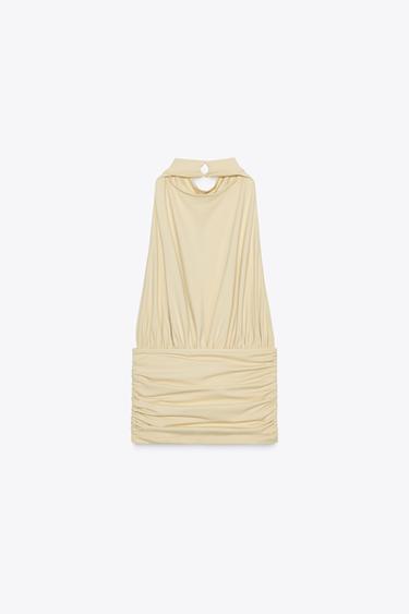 SUN GATHERED POLYAMIDE TOP - Yellow by Zara - Image 7