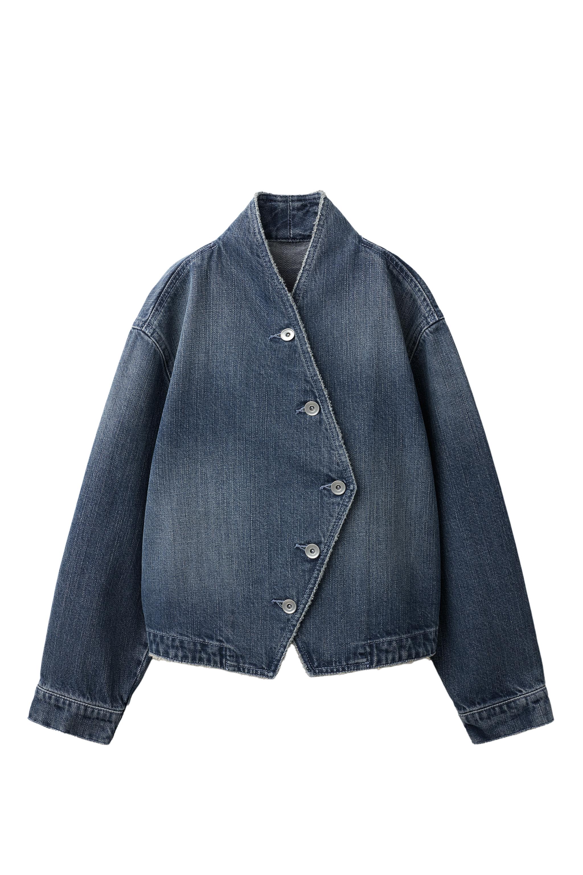 ダブルブレスト デニムジャケット - ブルー | ZARA Japan / 日本