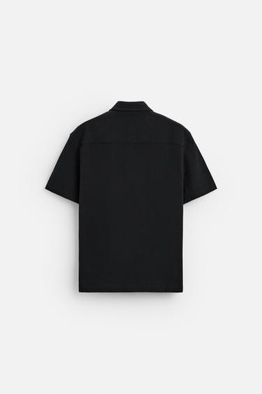 GEOMETRIC JACQUARD SHIRT - Black by Zara - Image 7