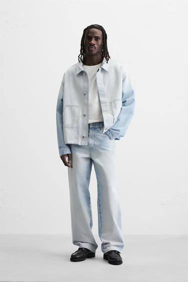 JEANS BAGGY FIT DEGRADADO - Azul claro de Zara - Imagen 0