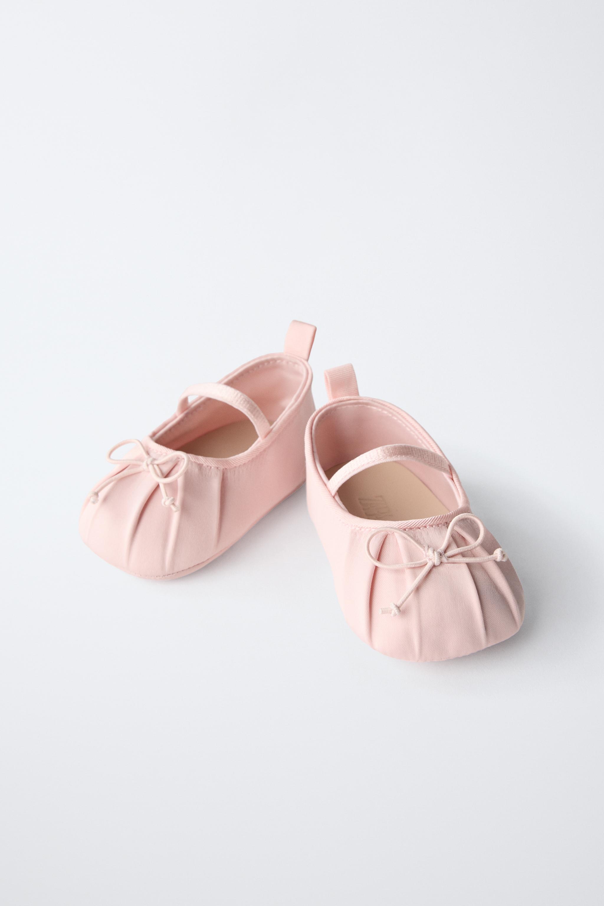 リボンディテール バレエフラットシューズ - ピンク | ZARA