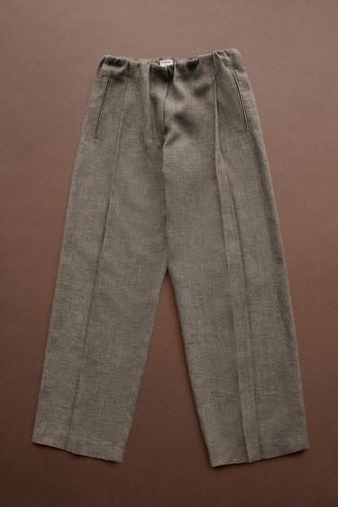Flecked detail pants - STUDIO — Greenish 1