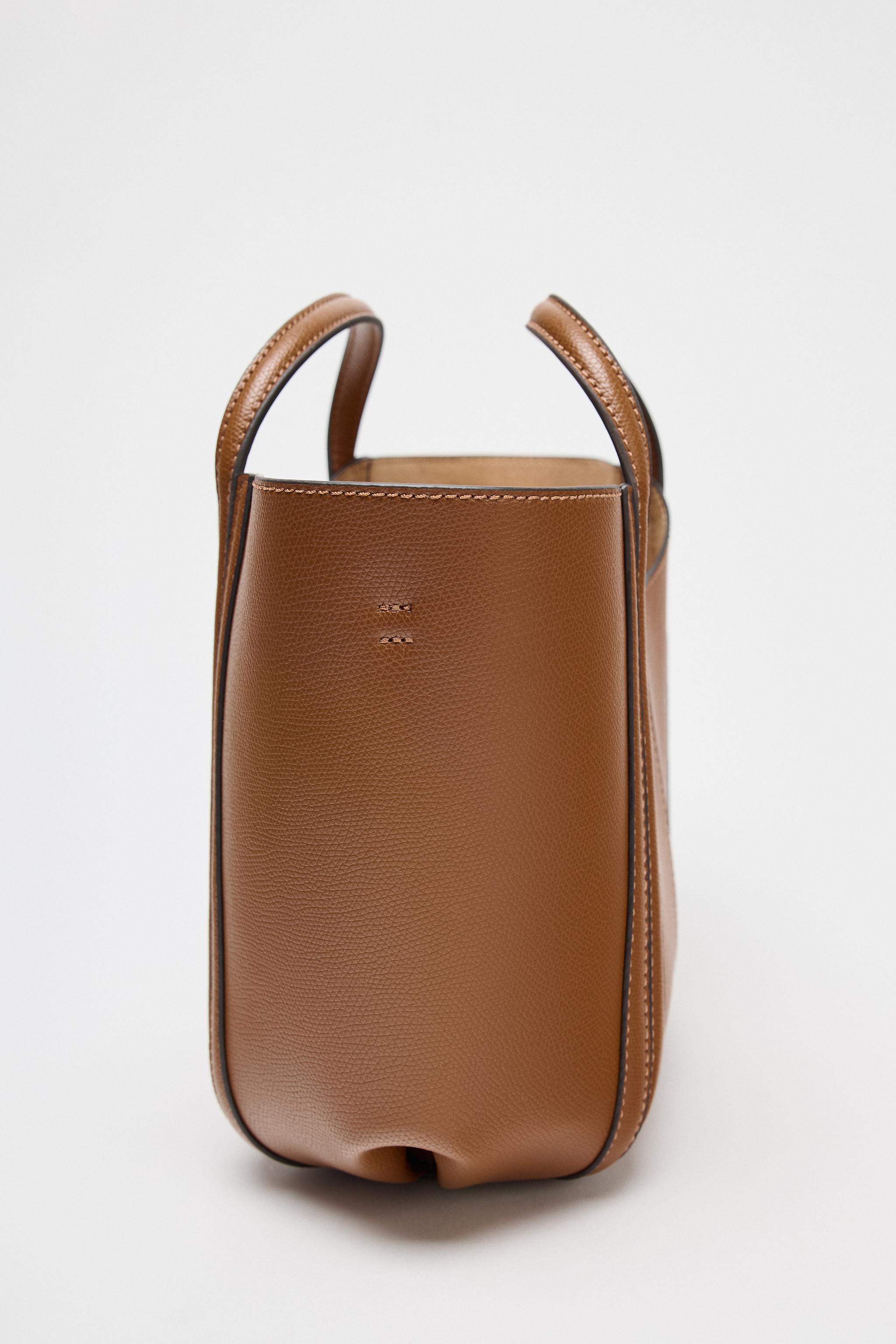 ZARA】ステッチミニシティバッグ (ZARA/ショルダーバッグ