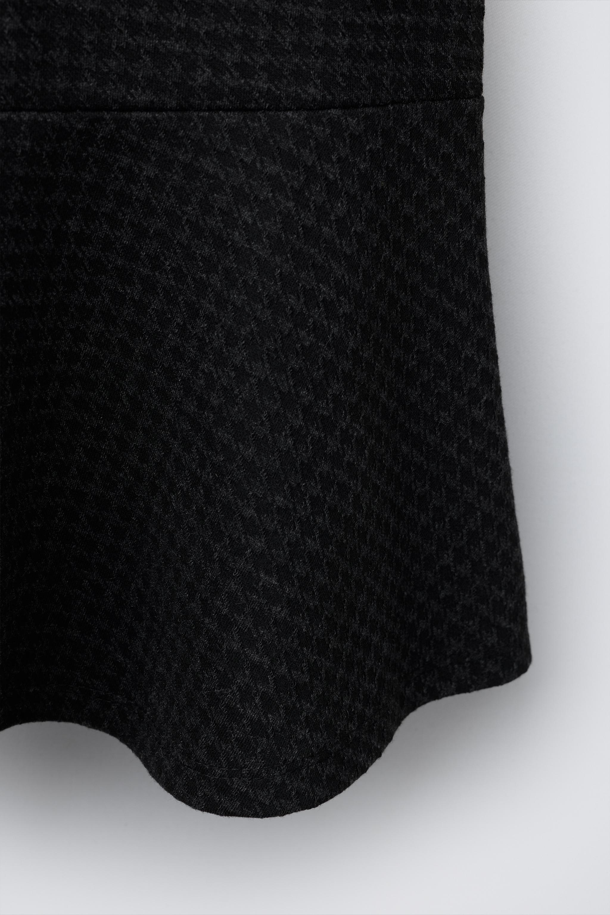 ハウンドトゥース柄ワンピース - ブラック/ホワイト | ZARA Japan / 日本