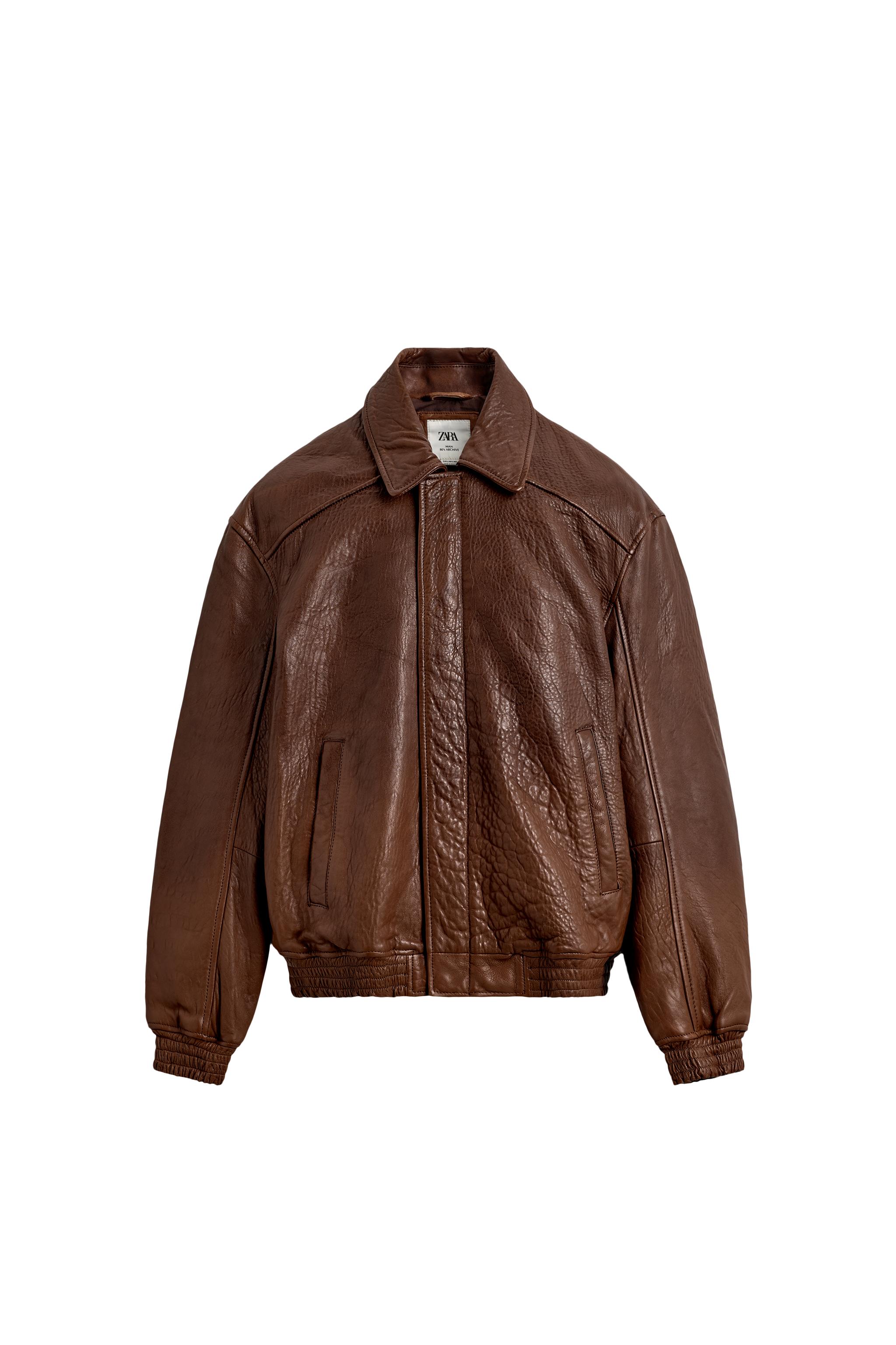 ジャケット・アウター 90s Archive Leather Jacket VINTAGE-EFFECT LEATHER JACKET LIMITED EDITION SECOND HAND | Zara
